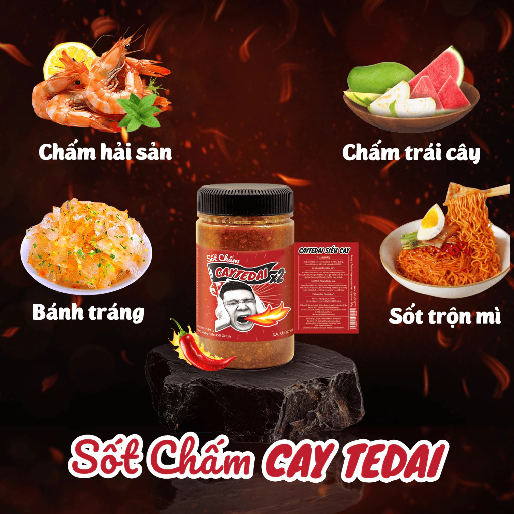 COMBO 2 Hũ SIÊU CAY X2 - Combo 2 Hũ Sốt Muối Chấm Lâm Vlog Cay Tê Dại x2