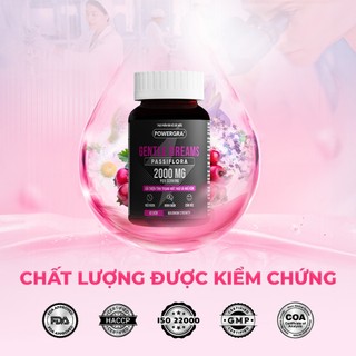 Viên Uống Powergra Gentle Dreams Hỗ Trợ Ngủ Ngon, Ngủ Sâu Giấc, Giảm Căng Thẳng - Hộp 60 Viên
