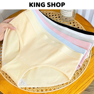 Combo 6 Quần lót nữ cotton mềm mại, lưng thun co giãn đáy may 2 lớp kháng khuẩn KING SHOP L-2020