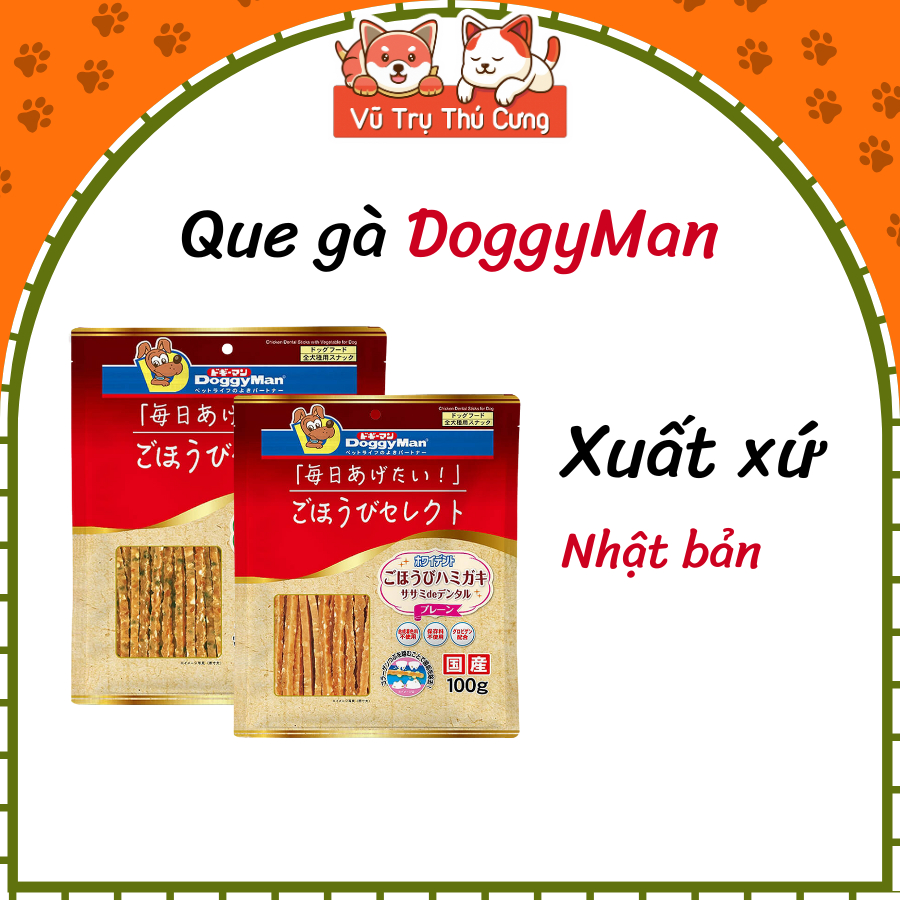Snack Que gà Collagen cho chó DoggyMan 100g