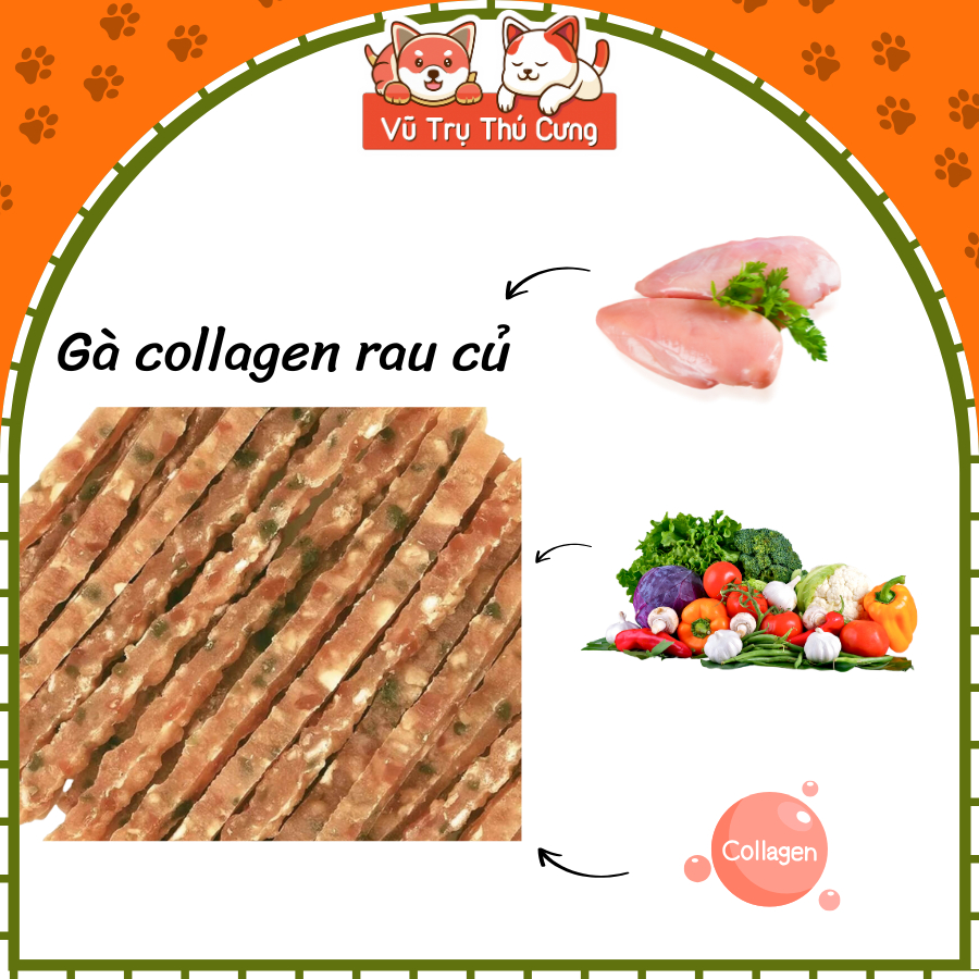 Snack Que gà Collagen cho chó DoggyMan 100g