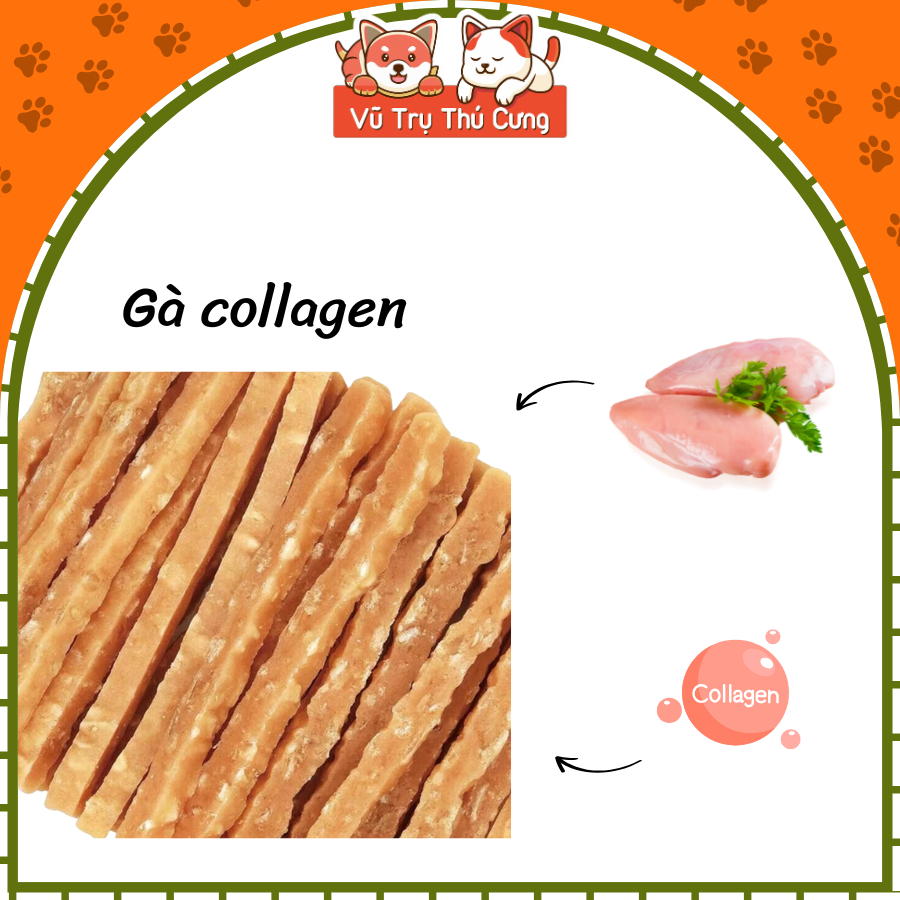 Snack Que gà Collagen cho chó DoggyMan 100g