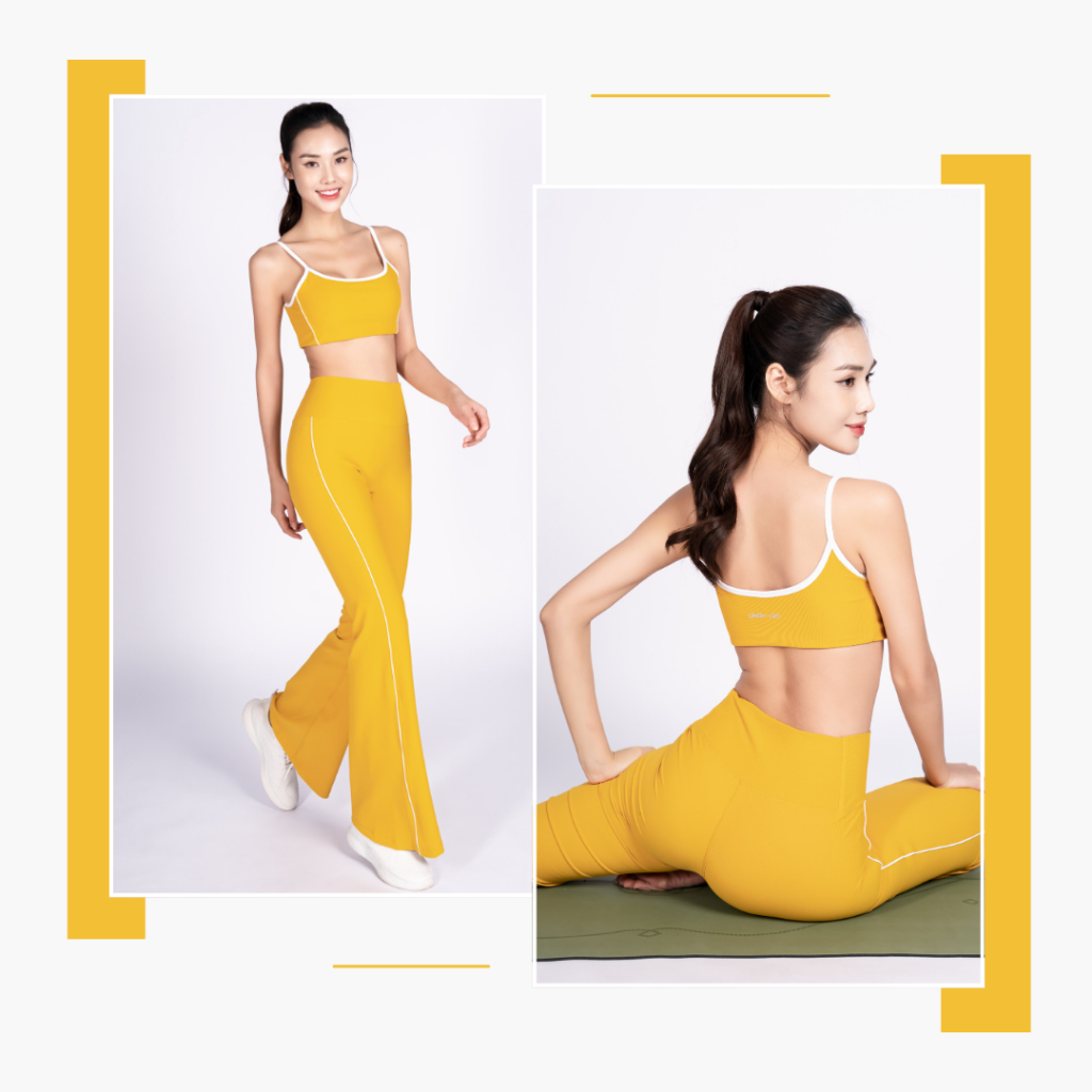 Ảnh Bộ Tập Yoga Gym Nữ Livan Sport LV24N01F504 LUXURY Áo Bra Đệm Rời & Quần Legging Ống Loe, Bộ Tập Yoga Nữ Cao Cấp 1
