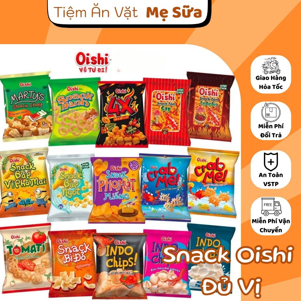 COMBO 10 GÓI BIM BIM OISHI, SNACK OISHI GÓI X 32G | Shopee Việt Nam