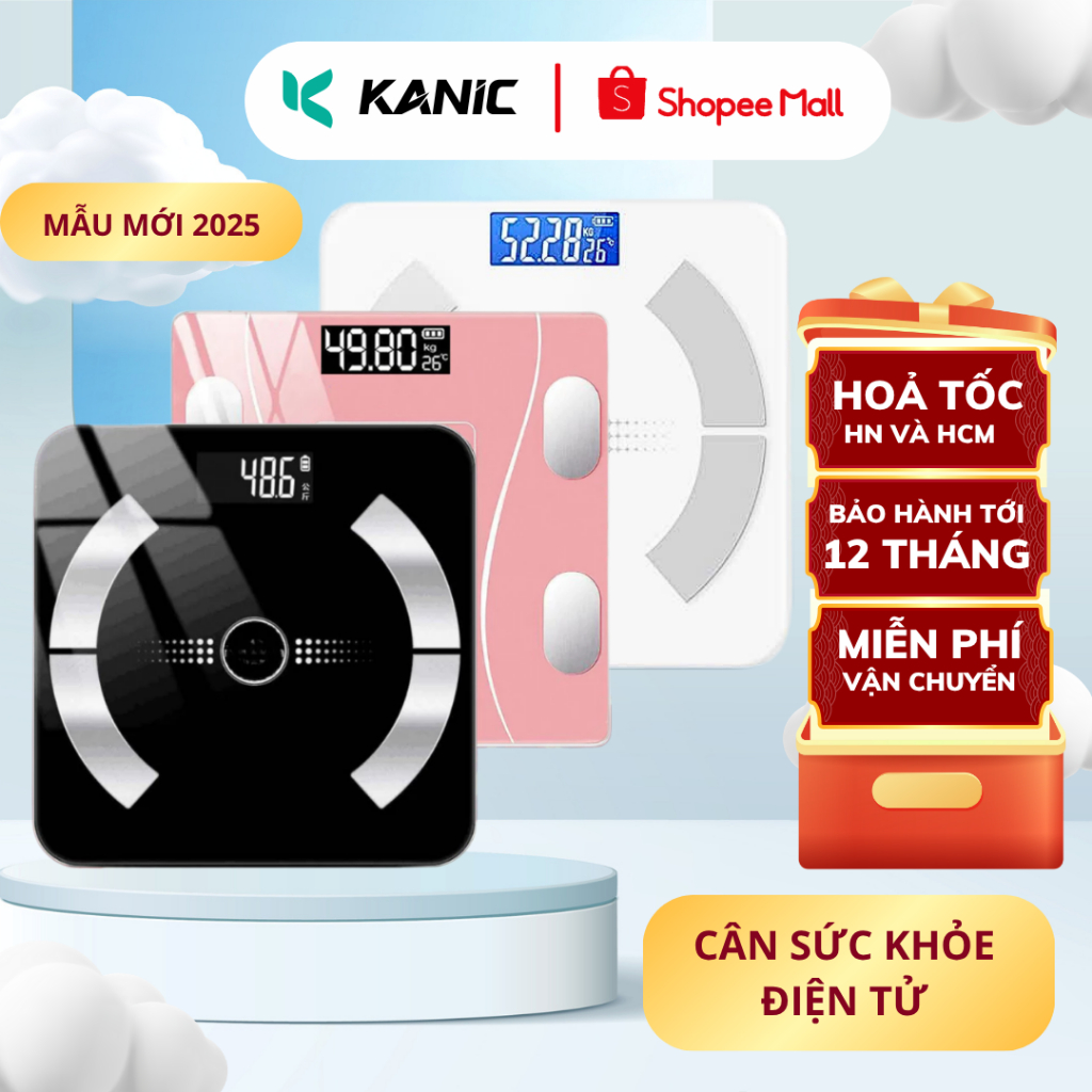 Cân Điện Tử Sức Khỏe KANIC Sạc USB Kết Nối Bluetooth Combo Ổ Cắm Điện ...