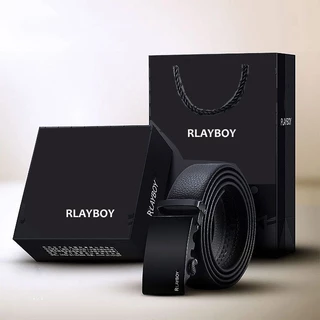 Thắt lưng quần nam cao cấp Rlay boy dây nịt nam thời trang bản 3.5cm da PU phong cách khóa tự động