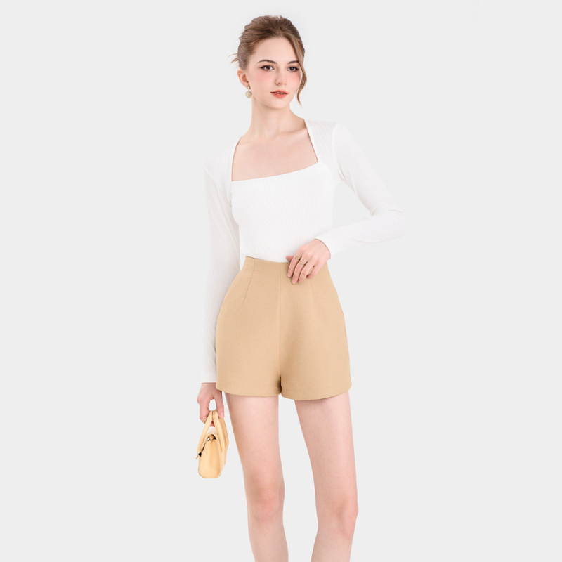 Ảnh Quần Short MARC FASHION Linen Túi Xéo Nhấn Li Trước - CBST015424 1