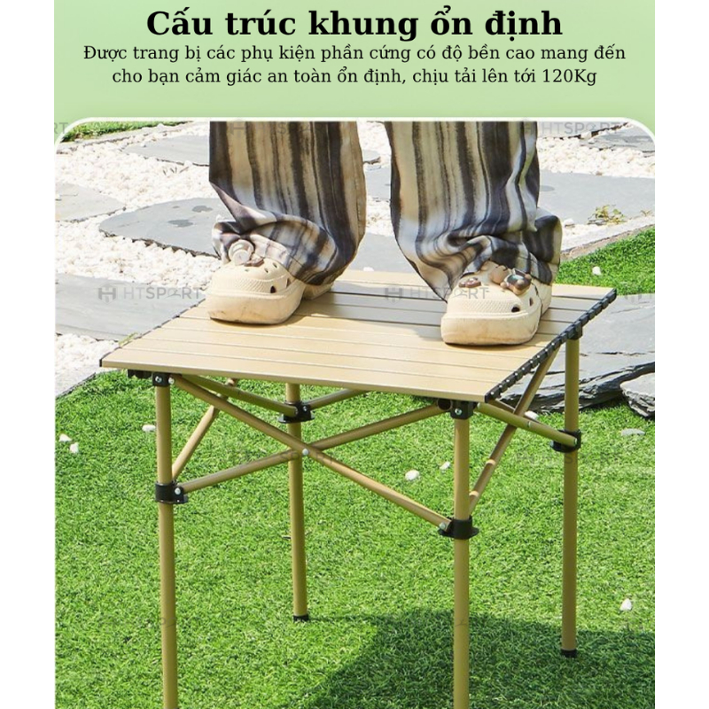 Bàn Gấp Gọn Dã Ngoại Di Động, Bàn Cắm Trại Hợp Kim Nhôm Gọn Nhẹ Picnic Du Lịch Ngoài Trời