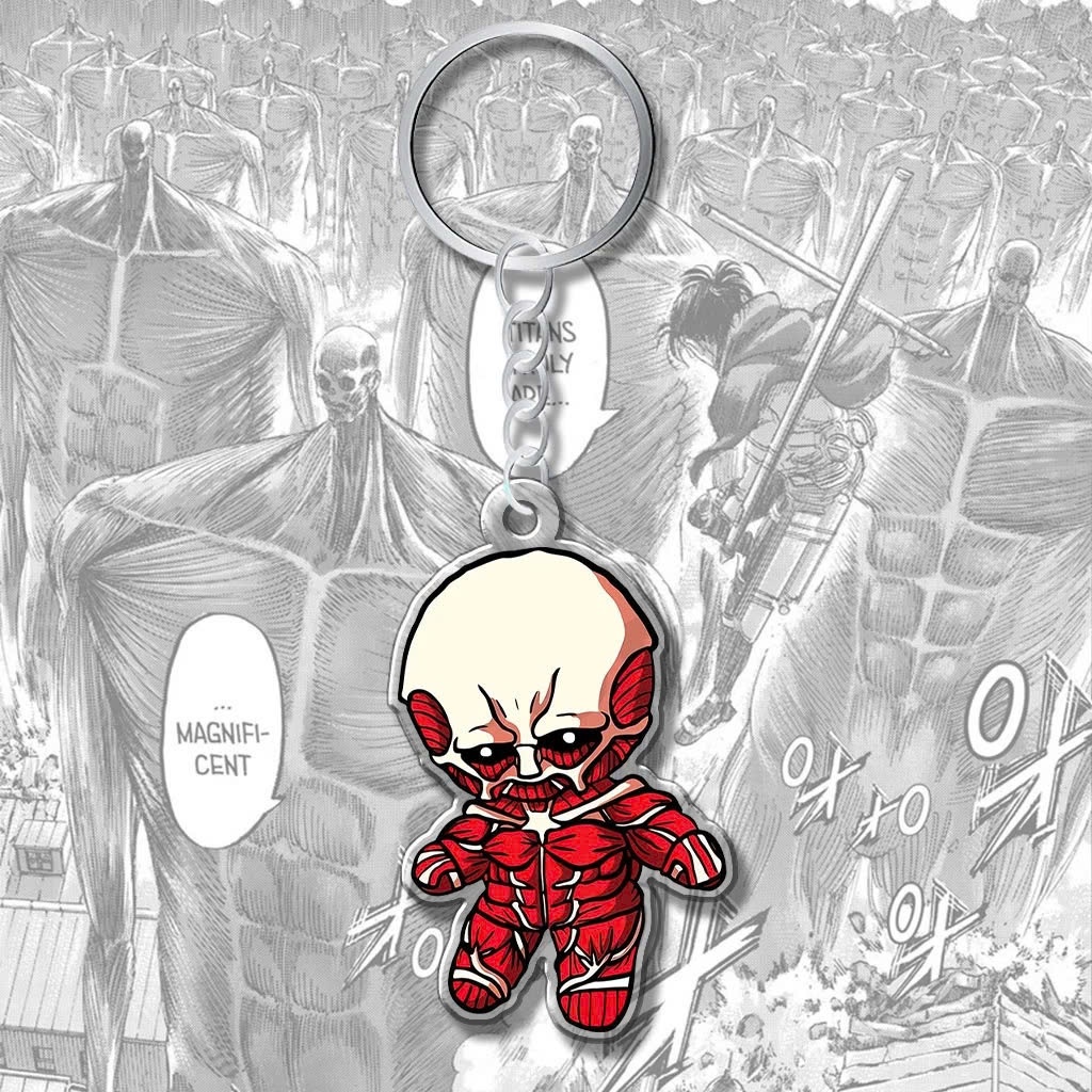 Móc Khoá Anime, Móc Khoá Manga Attack On Titan Levi Eren Mikasa Cực Ngầu Chất Liệu Acrylic In 2 Mặt Trong Suốt - SakuMai
