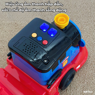 Đồ Chơi Tàu Hỏa 2in1 Biến Hình Thành Đường Đua Tốc Độ - Kèm Bệ Phóng Xe Thú Vị, Có Nhạc Và Đèn Tặng 6 Bóng Eva Và 4 Xe