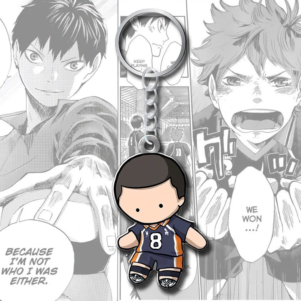 Móc Khoá Anime, Móc Khoá Chibi Haikyuu Shoyo Hinata Yu Nishinoya Oikawa Kozume Bokuto Manga Hoạt Hình Nhật Bản - SakuMai