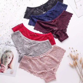 Combo 5 Quần lót ren nữ sexy hình hoa đính nơ tôn mông quyến rũ King Shop L-6824