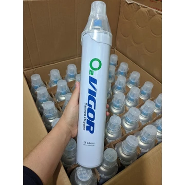 Bình oxy mini cầm tay VIGOR dung tích 14 lít khí oxy- dự phòng, hỗ trợ thở khẩn cấp