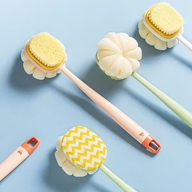 Bàn Chải Chà Lưng Lông Mịn Giúp Tẩy Tế Bào Chết,Bông Tắm Vải Lưới Mềm Giúp Massage Hiệu Quả - CÂY BÔNG TẮM CỌ LƯNG 2 MẶT