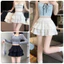 Chân váy ngắn xếp tầng 2 lớp vải ren xốp , váy dáng ngắn midi kiểu ulzzang Hàn Quốc có quần bảo hộ