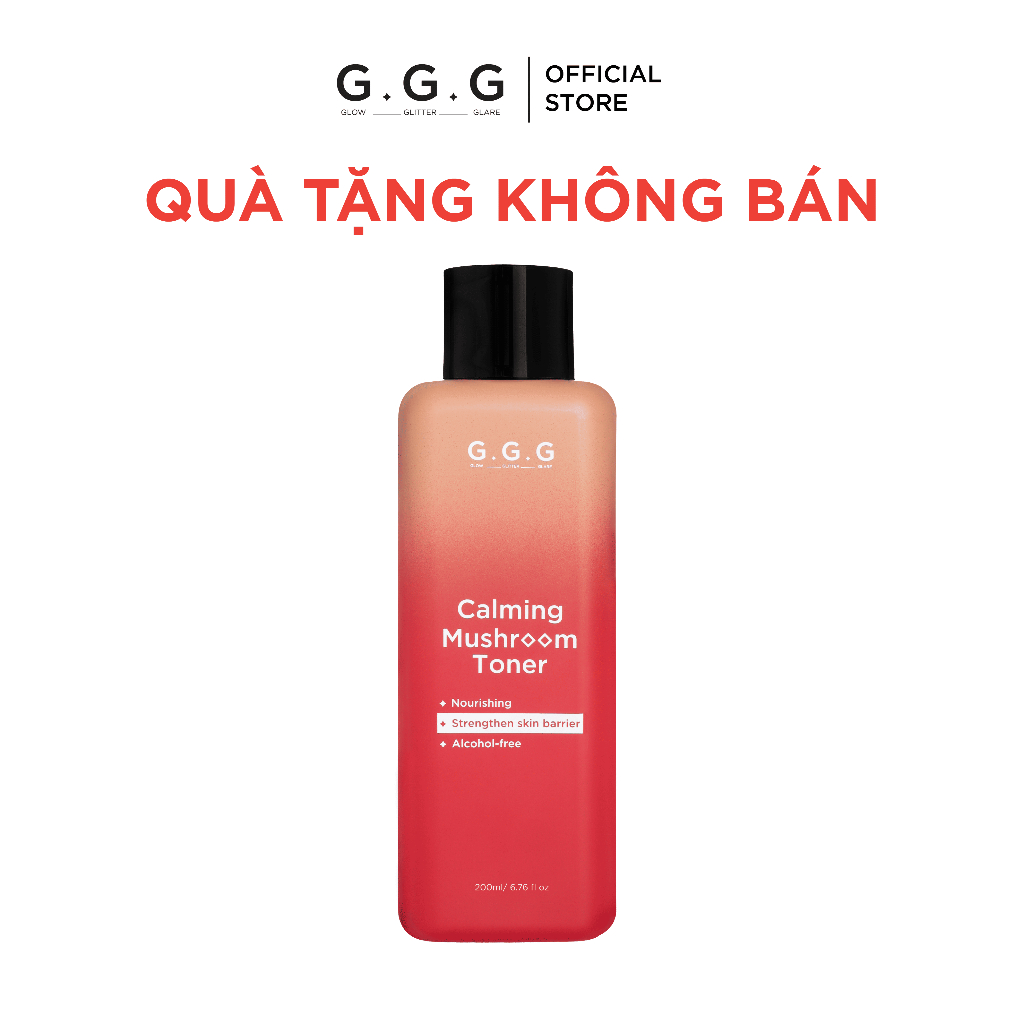 [HÀNG TẶNG KHÔNG BÁN] Toner Nấm Không cồn Hỗ Trợ Cấp ẩm Dịu da G.G.G Calming Mushroom Toner 200ml