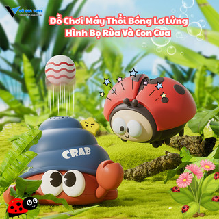 Đồ Chơi Máy Thổi Bóng Lơ Lửng Crab Bọ Rùa Siêu Đáng Yêu Cho Bé, Tặng Bóng Vui Nhộn Giúp Bé Giải Trí Quà Sinh Nhật