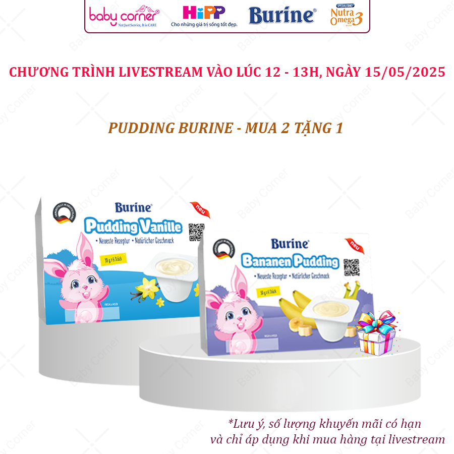[HSD: T10/2025] Cháo Sữa/ Pudding Burine Nhiều Vị Cho Bé 6M+ | Shopee ...