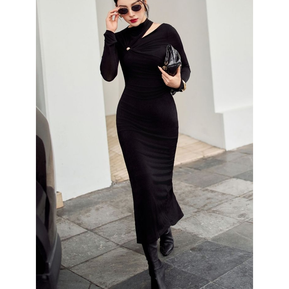 Đầm ôm body nữ ELLA DORA dáng dài thiết kế Cut-Out ôm sát form thanh lịch [D211]