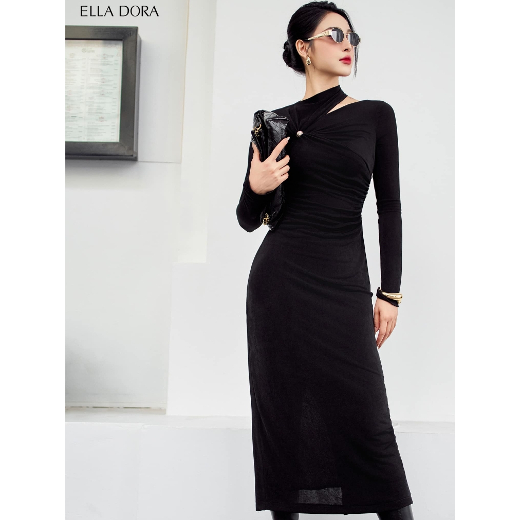 Đầm ôm body nữ ELLA DORA dáng dài thiết kế Cut-Out ôm sát form thanh lịch [D211]