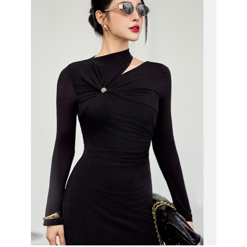 Đầm ôm body nữ ELLA DORA dáng dài thiết kế Cut-Out ôm sát form thanh lịch [D211]