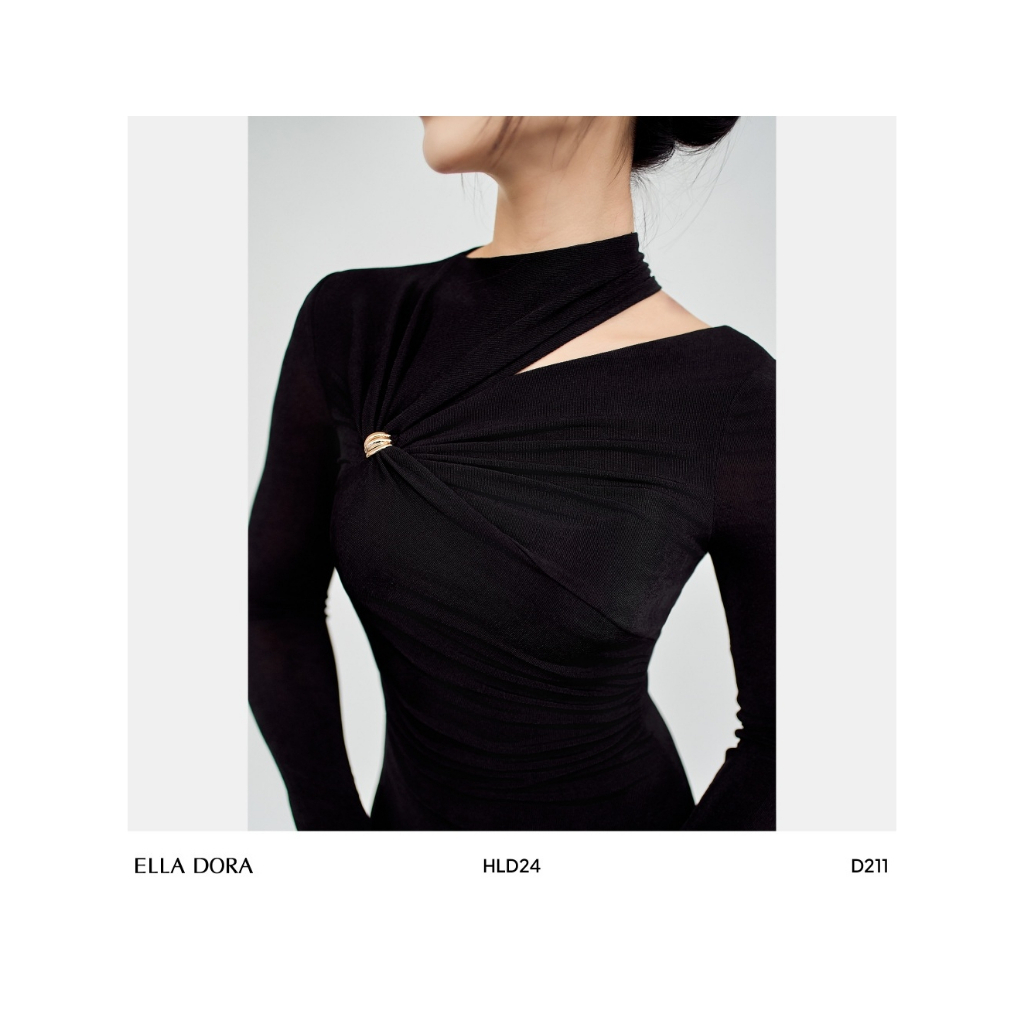Đầm ôm body nữ ELLA DORA dáng dài thiết kế Cut-Out ôm sát form thanh lịch [D211]