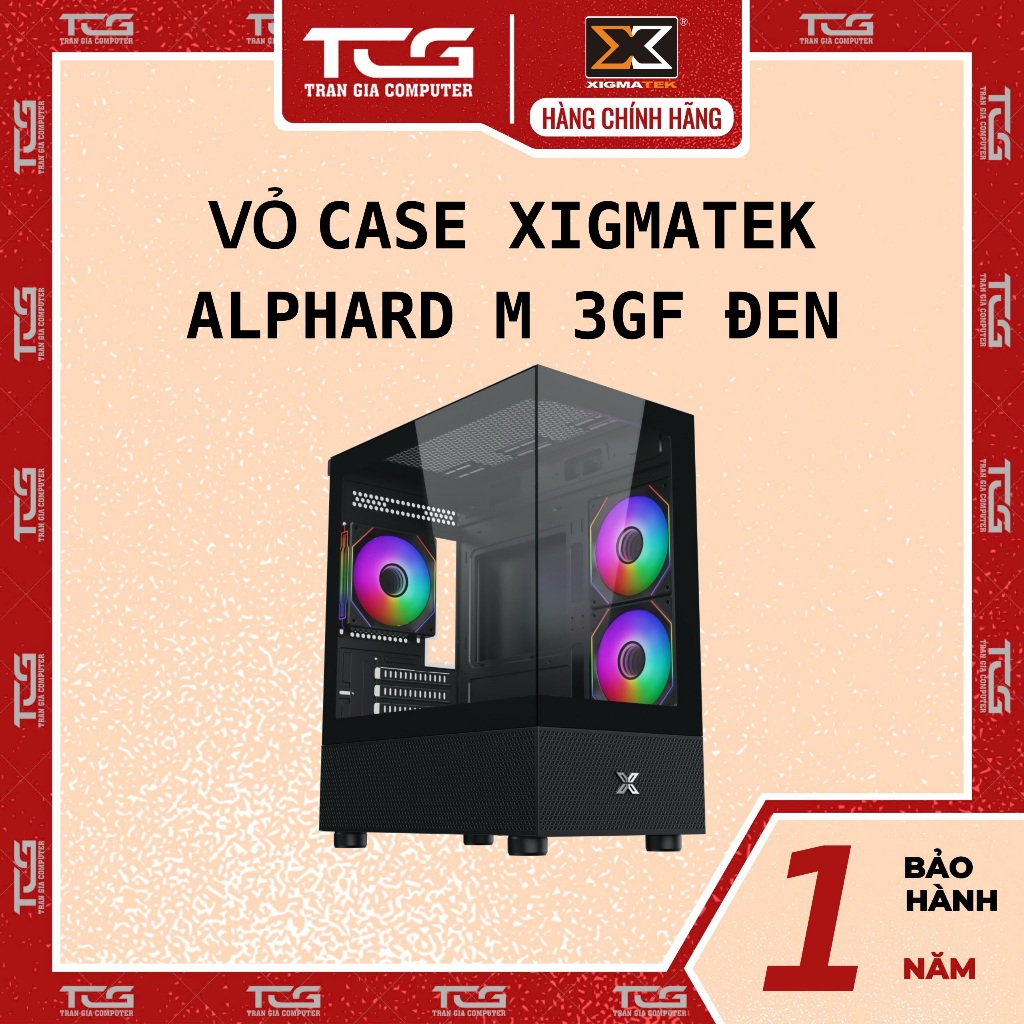Vỏ Case Xigmatek Alphard M 3GF New (Đen) - Bảo hành 12 tháng | Shopee ...