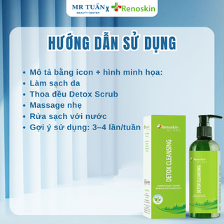 Tẩy Tế Bào Chết Sinh Học Detox Scrub Renoskin Hàn Quốc Giúp Làm Sạch Sâu Giúp Làn Da Sáng Mịn, Ngừa Mụn