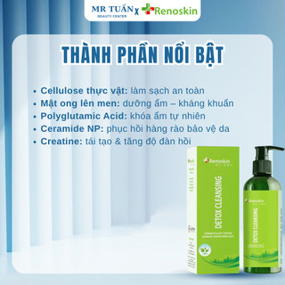 Tẩy Tế Bào Chết Sinh Học Detox Scrub Renoskin Hàn Quốc Giúp Làm Sạch Sâu Giúp Làn Da Sáng Mịn, Ngừa Mụn
