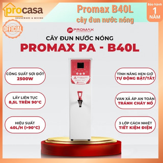 Máy - Cây đun nước nóng tự động Promax B40L - 10 lit - công suất 40 lít/h - phù hợp pha chế