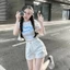 Quần Short Jean Nữ Xanh Than MIAA Quần Đùi Bò Ngắn Cạp Cao Ôm Eo Nâng Mông Hack Dáng QS09