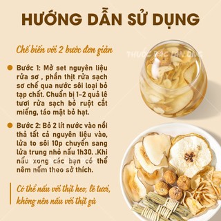 Canh lê khô dừa biển, set canh dưỡng sinh nhuận phế, gói canh phù hợp mọi lứa tuổi - Lãn Ông