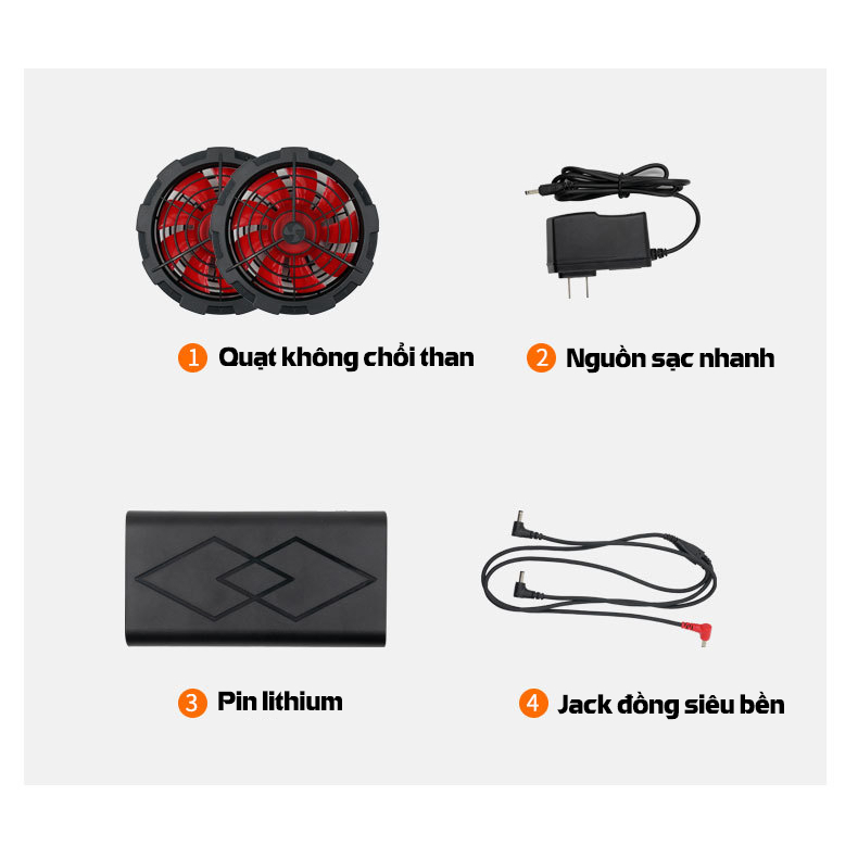 Áo Điều Hòa KAW – Làm Mát Cơ Thể, Quạt Gió 2 Chiều, Pin Sạc Dài Lâu, Chống Nắng Tốt