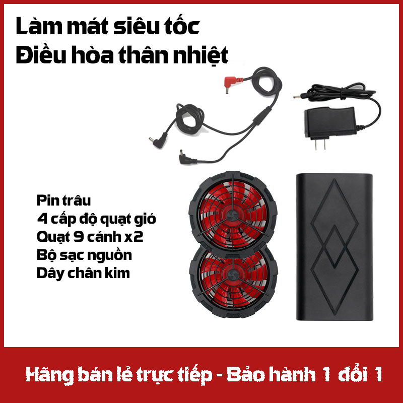 Áo Điều Hòa KAW – Làm Mát Cơ Thể, Quạt Gió 2 Chiều, Pin Sạc Dài Lâu, Chống Nắng Tốt