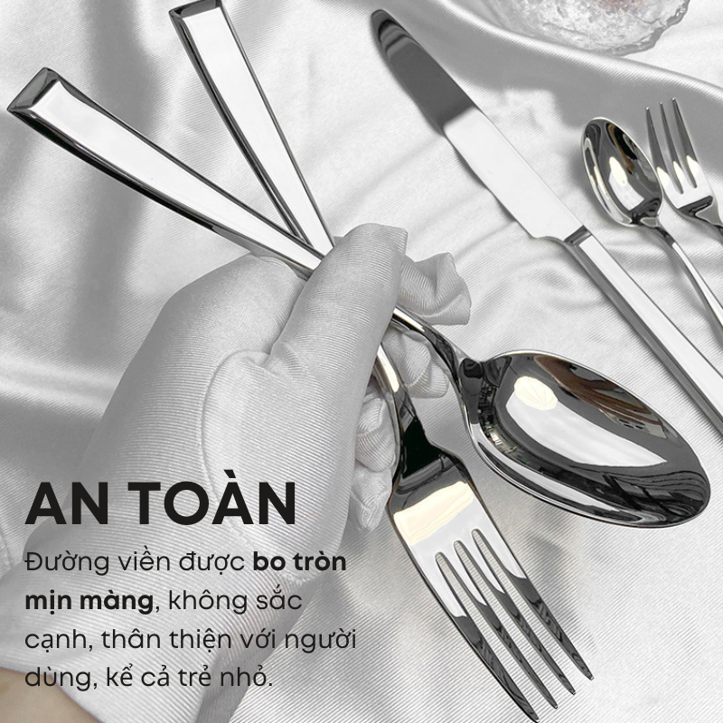 Bộ Dao Thìa Nĩa Inox 410 Cao Cấp - Chuyên Dụng Cho Món Âu, Bít Tết - Nhà Hàng, Khách Sạn, Quán Ăn, Tiệc, Buffet | 280