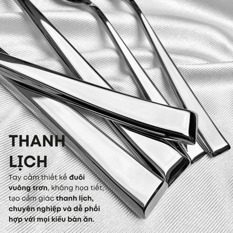 Bộ Dao Thìa Nĩa Inox 410 Cao Cấp - Chuyên Dụng Cho Món Âu, Bít Tết - Nhà Hàng, Khách Sạn, Quán Ăn, Tiệc, Buffet | 280