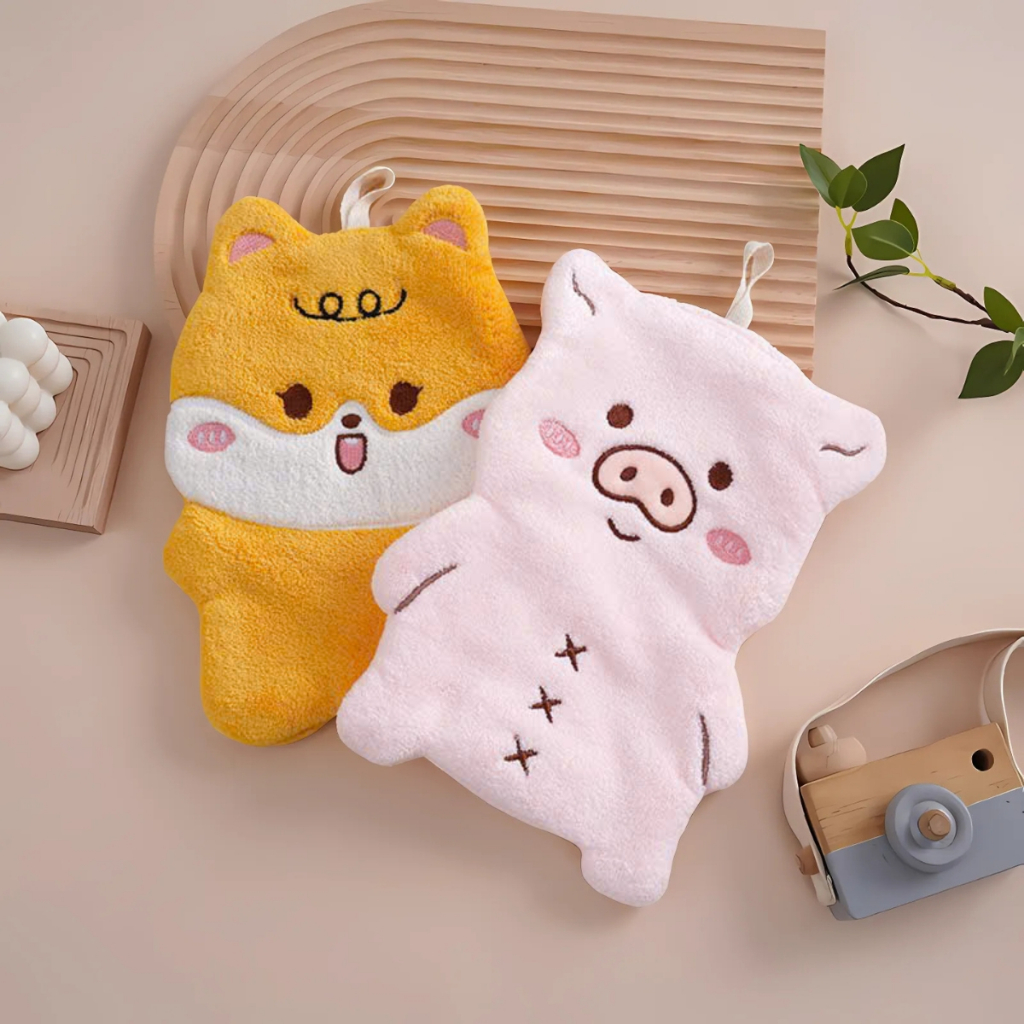 Khăn Lau Tay Treo Tường 2 Lớp Siêu Thấm Hút Tiện Lợi, Khăn Lau Tay, Lau Bếp Đa Năng Nhiều Mẫu Đáng Yêu
