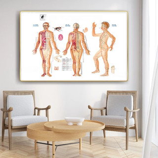 [Tranh Huyệt Đạo] Tranh Tráng Gương Bo Viền Cao Cấp - Tranh Y Tế Châm Cứu