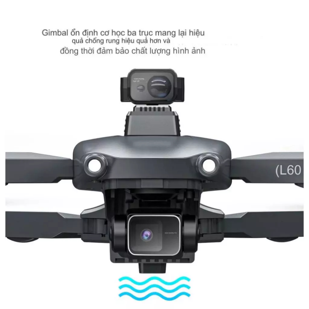 Drone L600-1 Promax, Tay Cầm Màn Hình RC Quay Chụp 4K có Gimbal Chống Rung 3 Chục, Flycam Mini