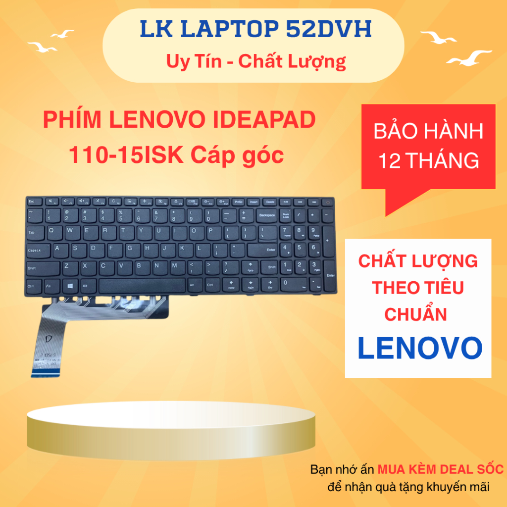 Bàn Phím Lenovo Ideapad 110-15ISK Cáp góc IdeaPad 110-15ISK, 110-17ACL, 110-17IKB 110-17ISK New 100%