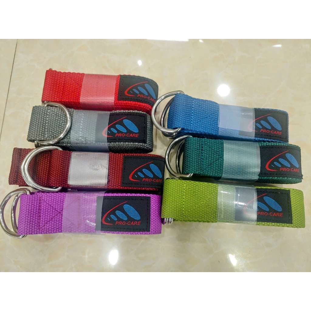 Dây Đai Tập Yoga PRO-CARE Cotton Dài 2.35m Rộng 3.9cm - Yoga Strap Hỗ Trợ Bài Tập Yoga (1 Sợi)