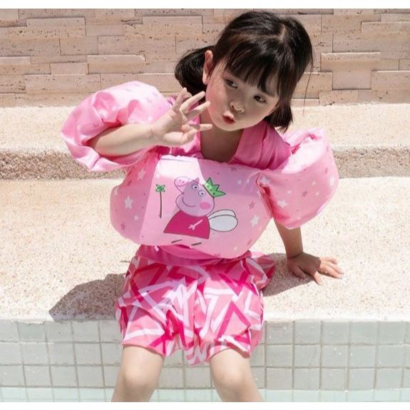 Áo phao - phao ngực chống lật cho trẻ em từ 2-8 tuổi, phao tập bơi liền tay cho trẻ em