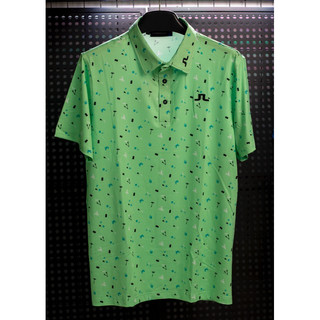 Áo golf 3 màu trắng, xanh than, xanh lá phối hoạ tiết nhẹ nhàng