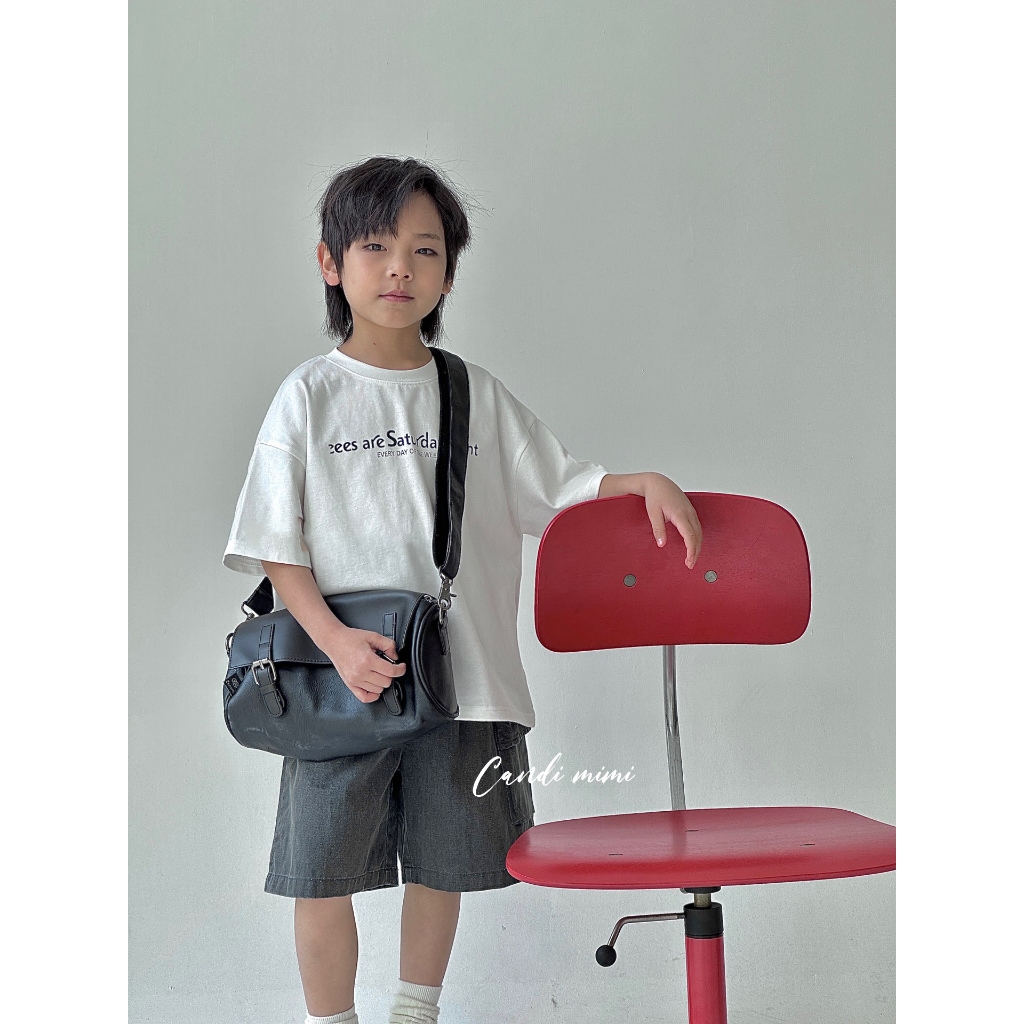 CANDI MIMI Áo phông cotton sát nách chữ Something - Phong cách Hàn Quốc