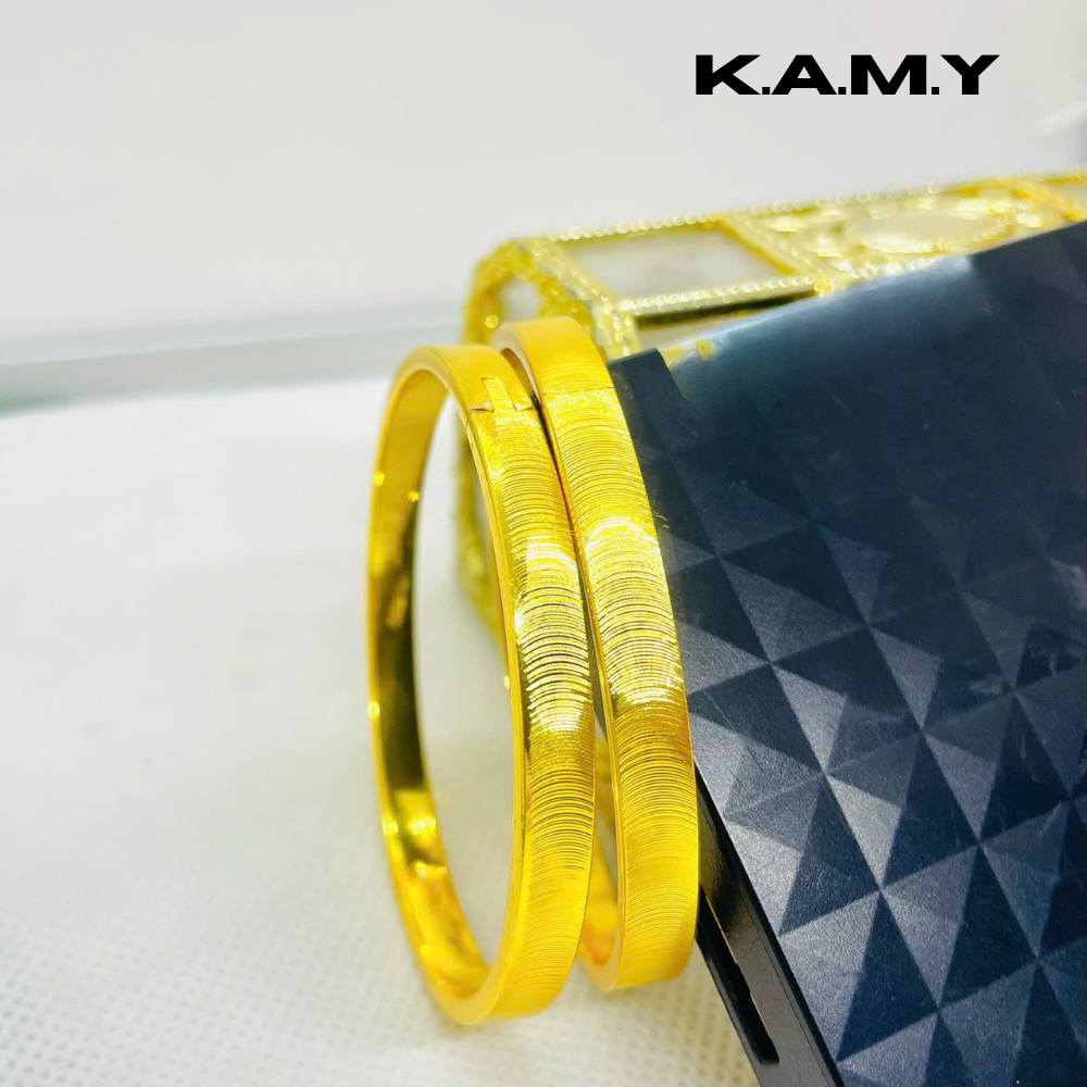 Vòng Tay Nữ Mạ Vàng 24k Cao Cấp Hoa Văn Lượn Sóng Tinh Tế - Trang sức KAMY