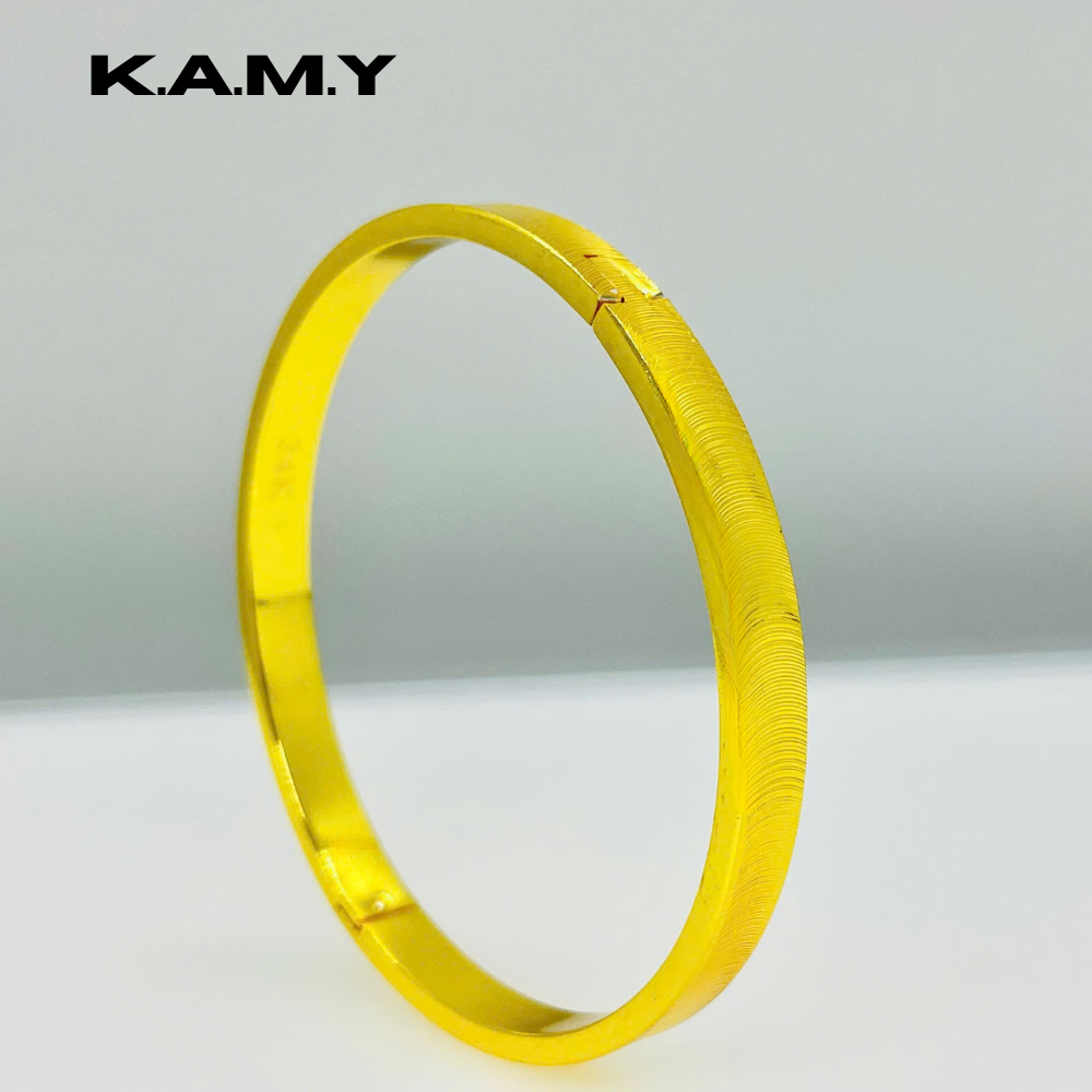 Vòng Tay Nữ Mạ Vàng 24k Cao Cấp Hoa Văn Lượn Sóng Tinh Tế - Trang sức KAMY