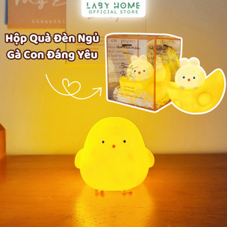 Đèn Ngủ LED Gà Con Mini Không Dây Decor Phòng Siêu Dễ Thương, Nhân Vật Hoạt Hình Phát Sáng LABY HOME