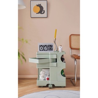 Kệ đa năng kê đầu giường- tủ nhựa decor phòng khách bắc âu- Tủ đựng đồ ăn vặt cạnh sofa có ngăn kéo và bánh xe xoay 360