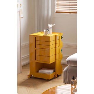 Kệ đa năng kê đầu giường- tủ nhựa decor phòng khách bắc âu- Tủ đựng đồ ăn vặt cạnh sofa có ngăn kéo và bánh xe xoay 360
