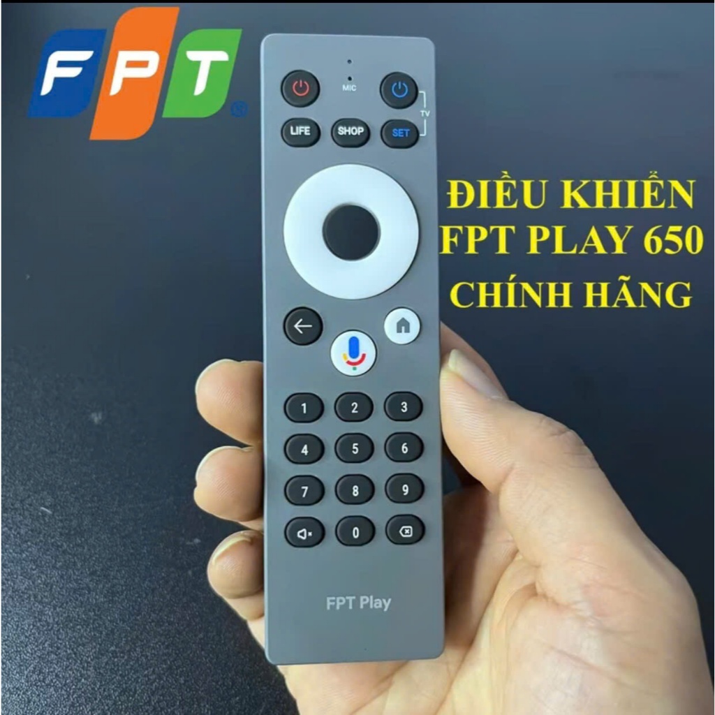 Remote Điều Khiển Chính Hãng FPT Dùng Cho Box 650 - Khiển Giọng Nói ...